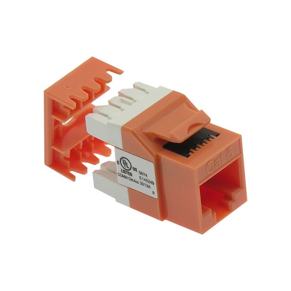 Bestlink Netware CAT6 RJ45 110 Type 180 Deg Keystone Jack- Orange 101701OR